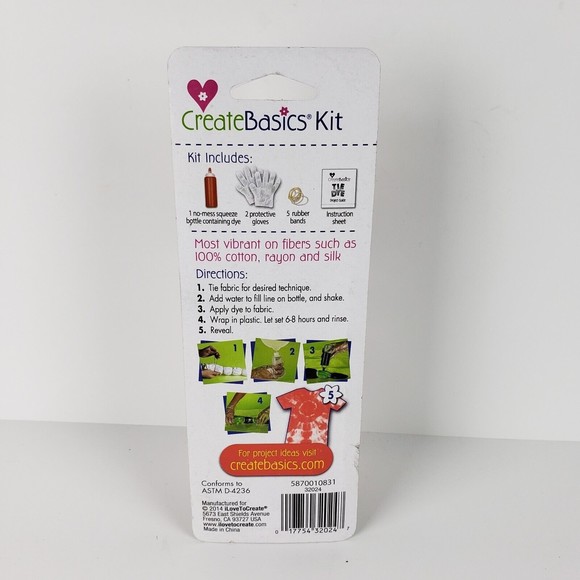 Create Basics RED Tie Dye 9 Piece Kit Create Up To 3 Projects - Picture 2 of 2